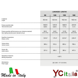 Espositore per alimenti caldo a 4 porte 1822x769x1389 mm|Vetrine espositive riscaldate
