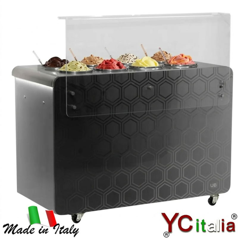 Vetrina gelato 4 carapine 820 x790 x 1272|Vetrine con carapine standard