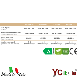 Espositore gelato 8 carapine 1320 x790 x 1272|Vetrine con carapine standard