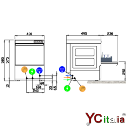 Lavapiatti cesto 35 400x495x585|Lavaggio per la ristorazione