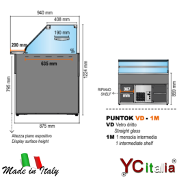 Vetrina refrigerata con 1 mensola 1802x940x1224 mm|Banchi pasticceria