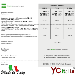 Vetrina refrigerata con 1 mensola 1802x940x1224 mm|Banchi pasticceria