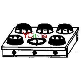 Cucina 6 fuochi a muro