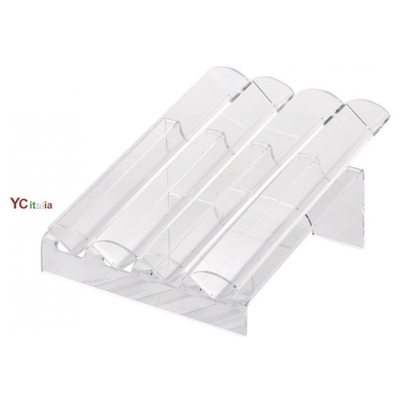 Espositore trasparente porta Macarons 4 file