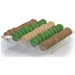 Espositore trasparente porta Macarons 5 file