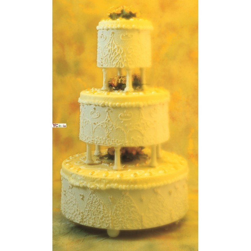Porta torta a tre piani utili con sei colonne270,00 €Alzate  torte plasticaF.A.R.H. Snc Di Bottacin Antonio & C