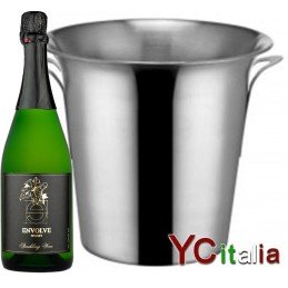 Secchiello con maniglie fisse in acciaio inox per champagne