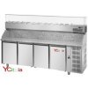 Banco pizza 4 porte con vetrina refrigerata