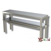 Double étagères pour différentes tailles tables en acier inoxydable